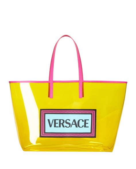 versace clear tote bag